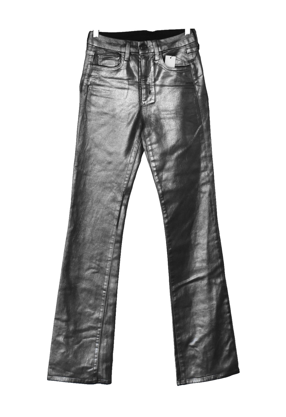 B0 NWT JOES The Hi Honey Boot Foil Gunmetal Jeans Size 26 $298